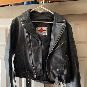 Men’s leather motorcycle jacket vintage